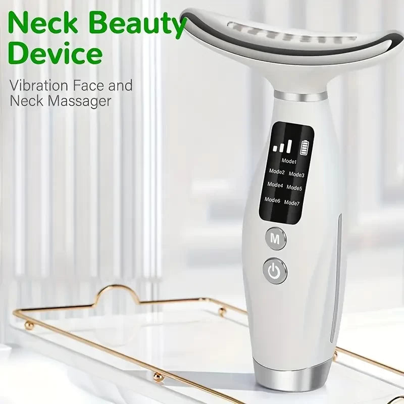USB Rechargeable Face & Neck Massager – 7 Modes for Ultimate Relaxation