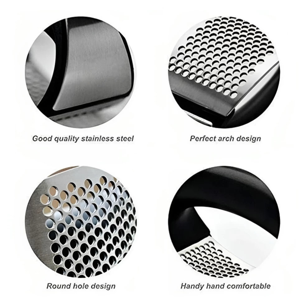 Stainless Steel Garlic, Ginger Presser Crusher for Kitchen