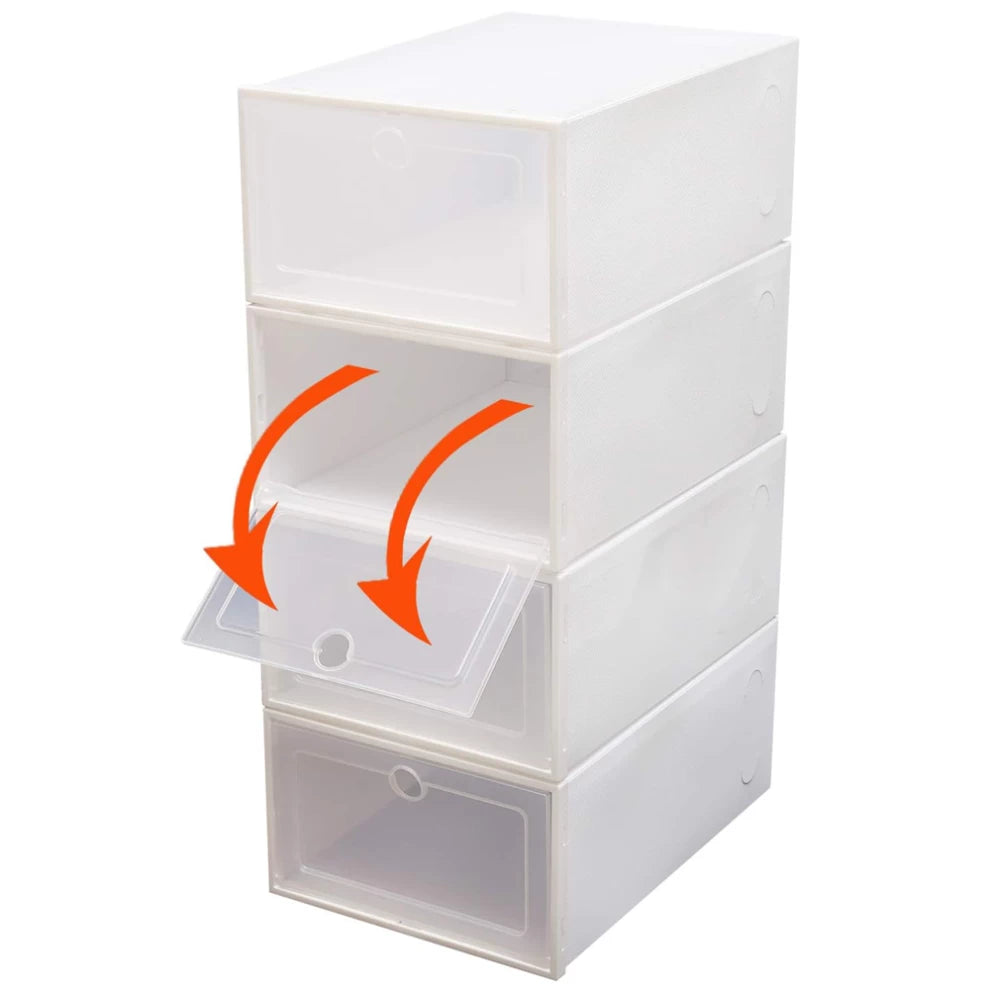 Stackable Shoe Boxes with Lids-4psc