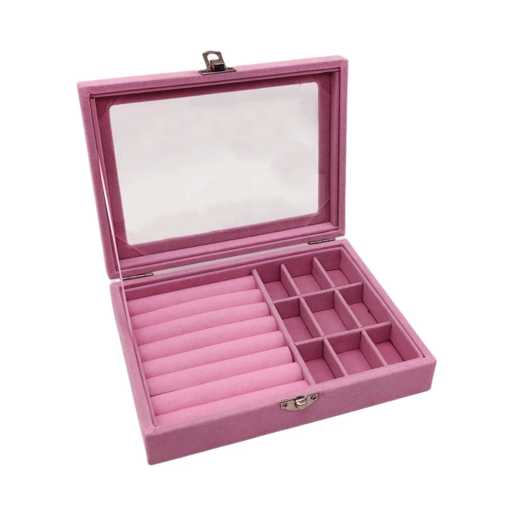 Box Jewelry Storage Case with Safety Lock