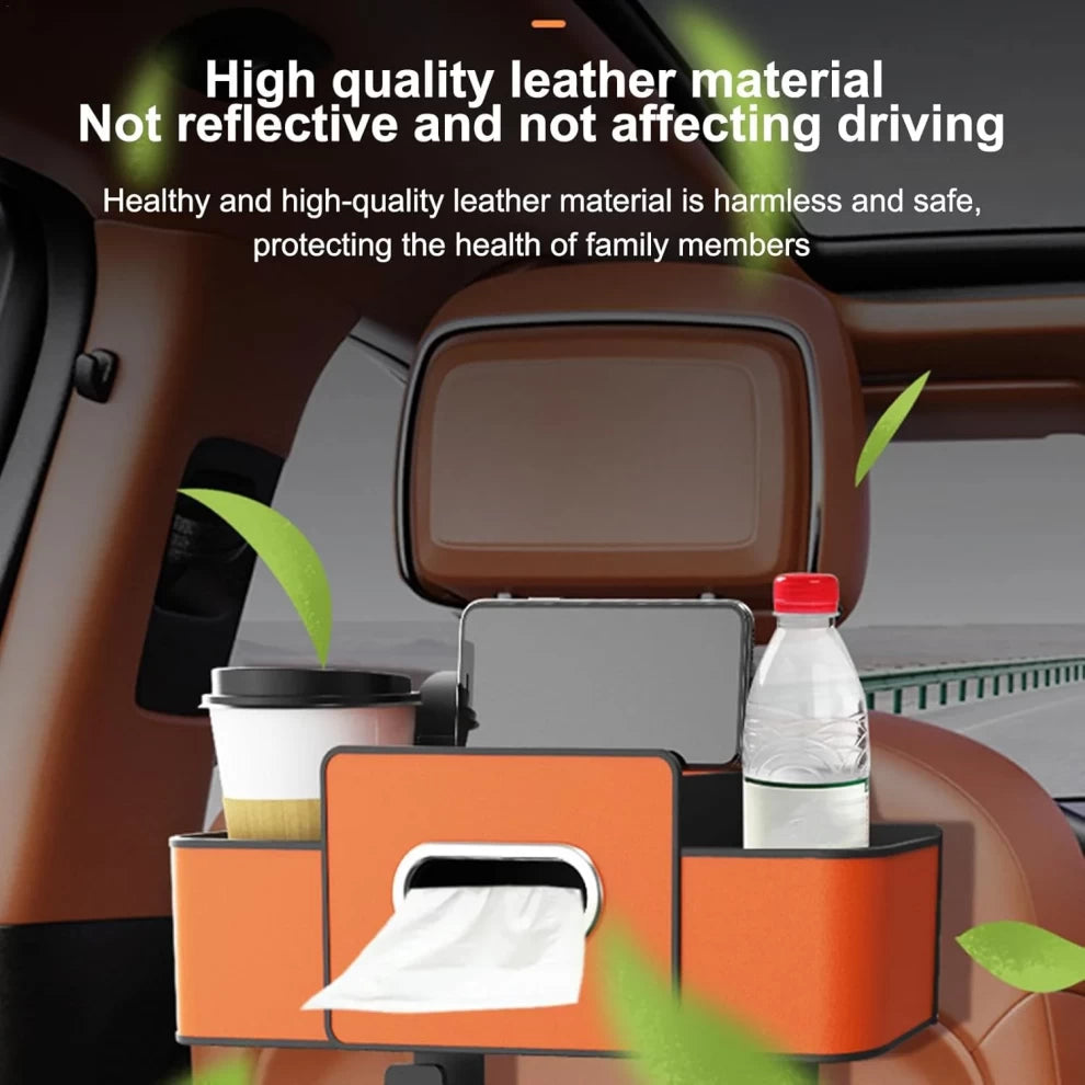 Space-Saving Car Back Seat Storage Box | Foldable Organizer for Car Essentials