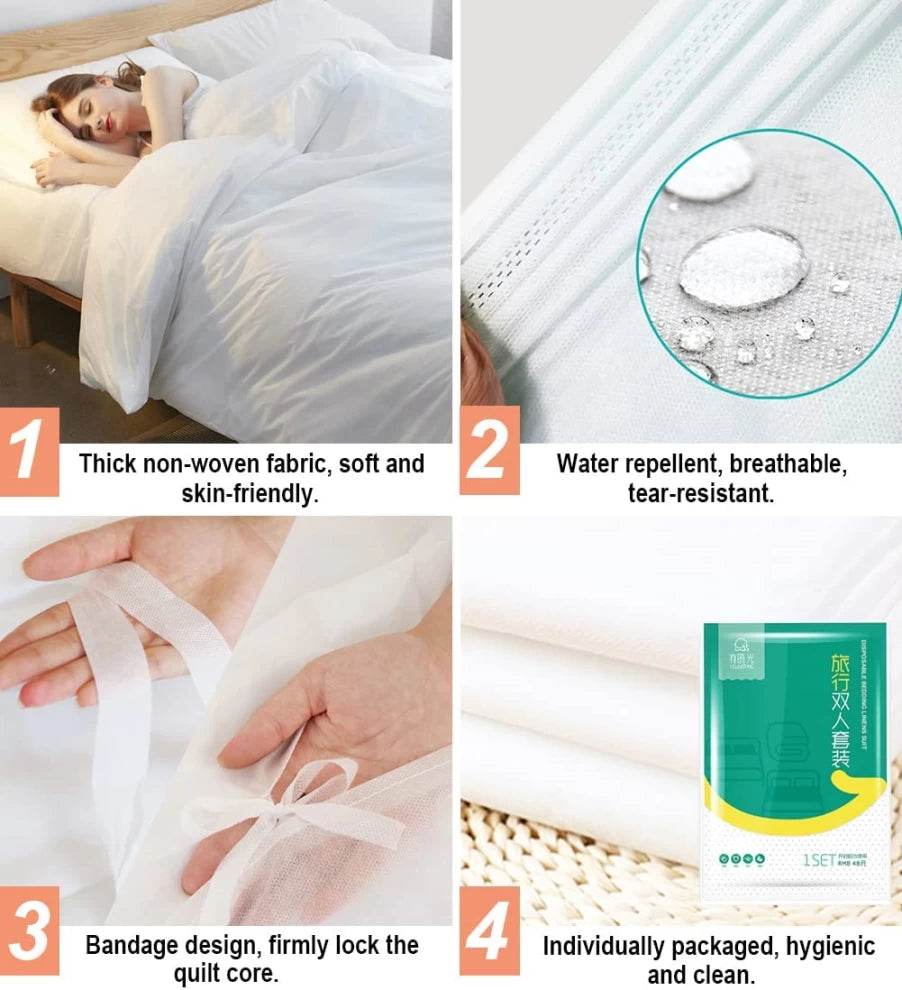 Bed Sheets Set Disposable  big size 200x 200 cm