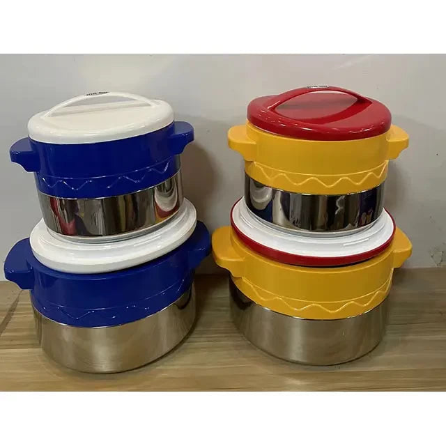 Stainless Steel Thermal Food Warmer Set – 2PCS Hot Retaining Casserole 8L + 12L