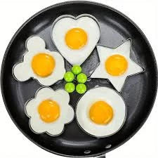 Stainless Steel Fried Egg Mold & 5 Different Shapes