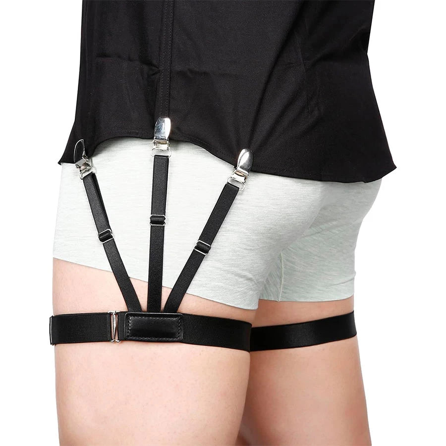 1 Pair Adjustable Elastic Shirt Stays Garter Holder