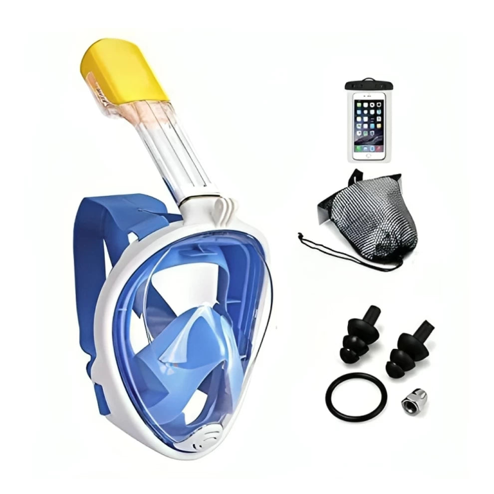 180° viewing Full Face Snorkeling Mask,  Panoramic View with Camera Mount
