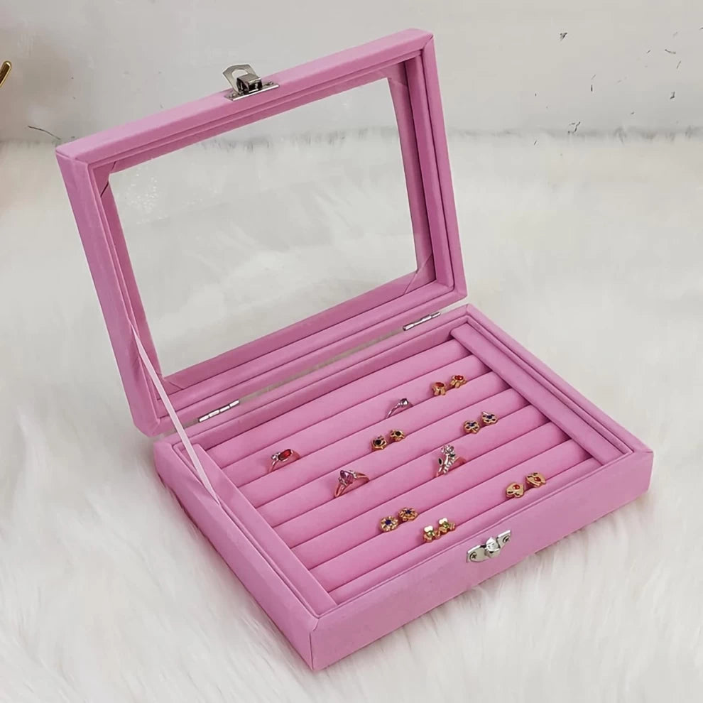Box Jewelry Storage Case with Safety Lock
