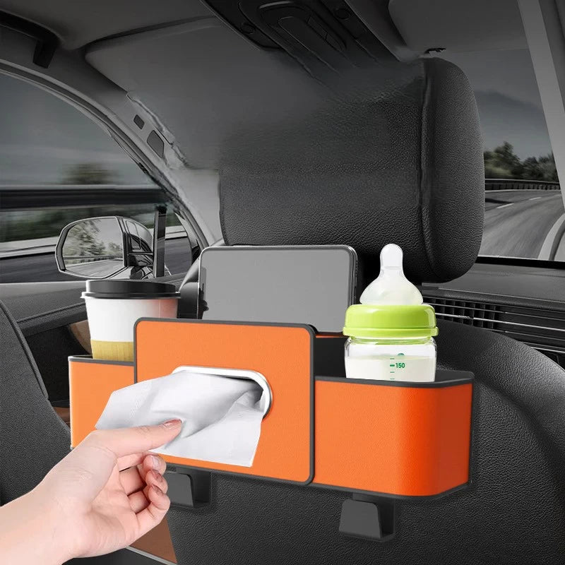 Space-Saving Car Back Seat Storage Box | Foldable Organizer for Car Essentials