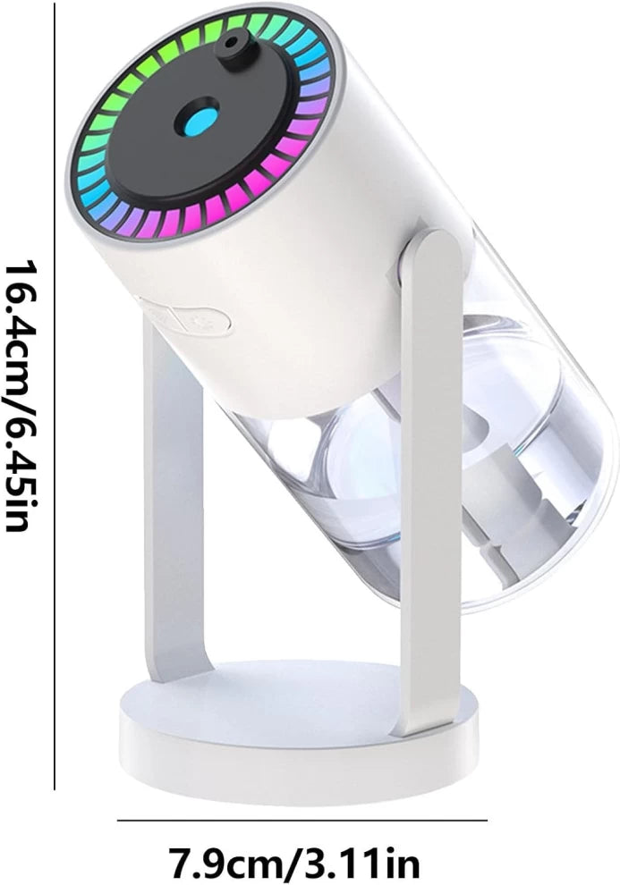 USB Humidifier with Starry Sky Projector & Timer – 6-8 Hours Auto-Off (White)