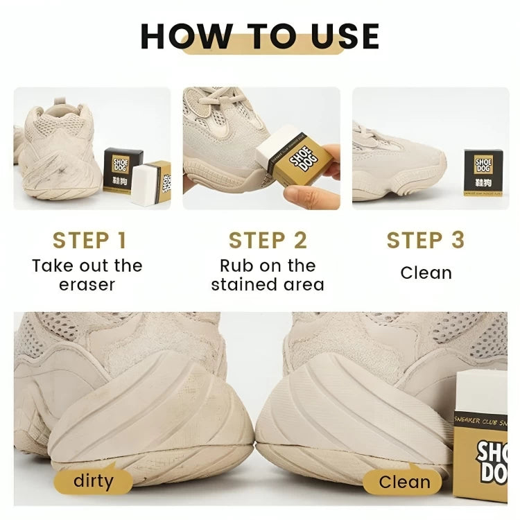 Suede Stains Fast with Shoe Cleaning Sponge
