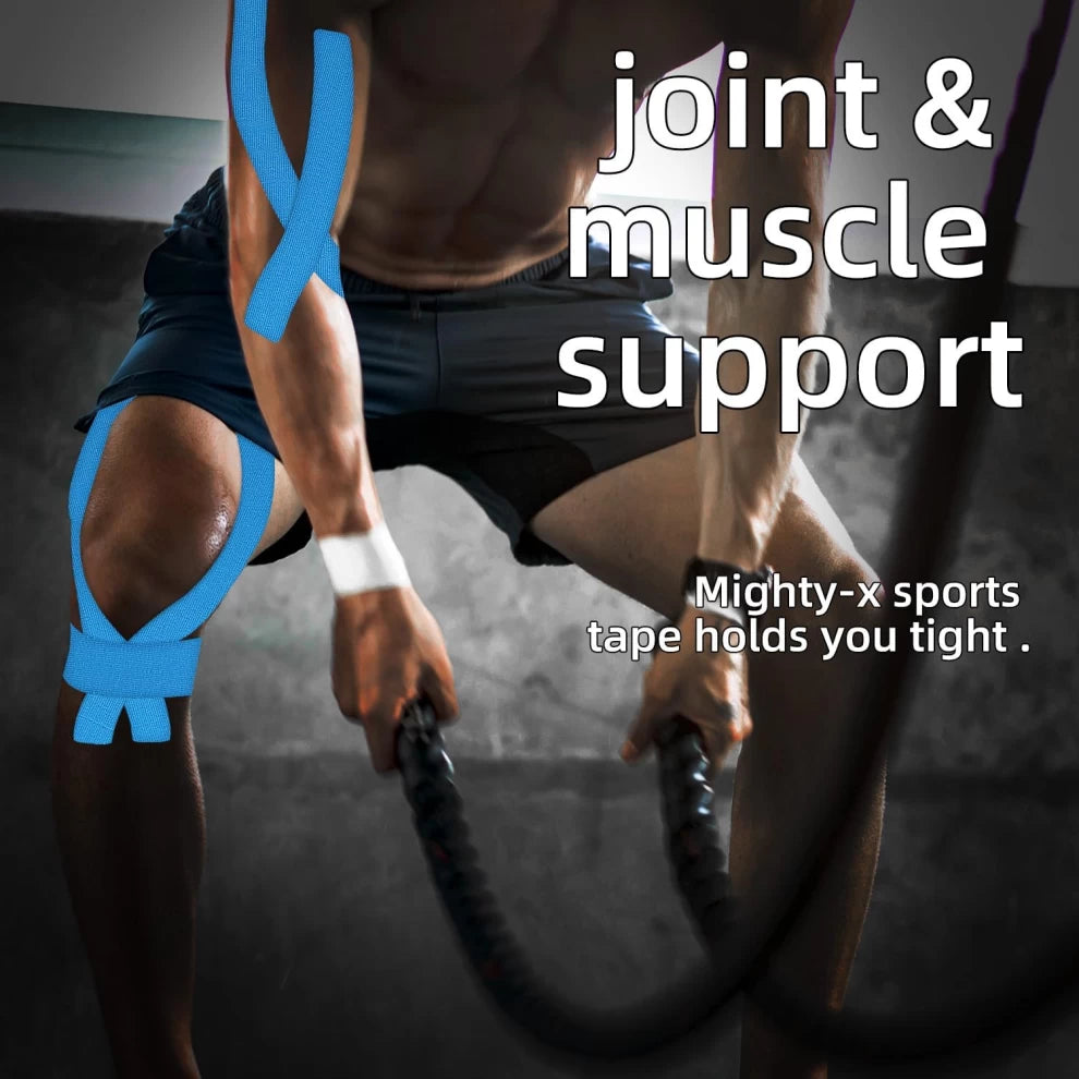 Sports Tape for Ankle, Knee Pain, Elbow & Shoulder Muscle, Uncut (Blue) 5 Meter