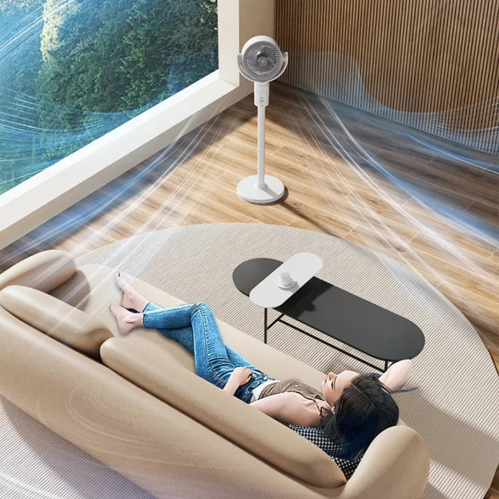 Standing 180° Circulation and Adjustable Height Fan with Remote Control (F1)