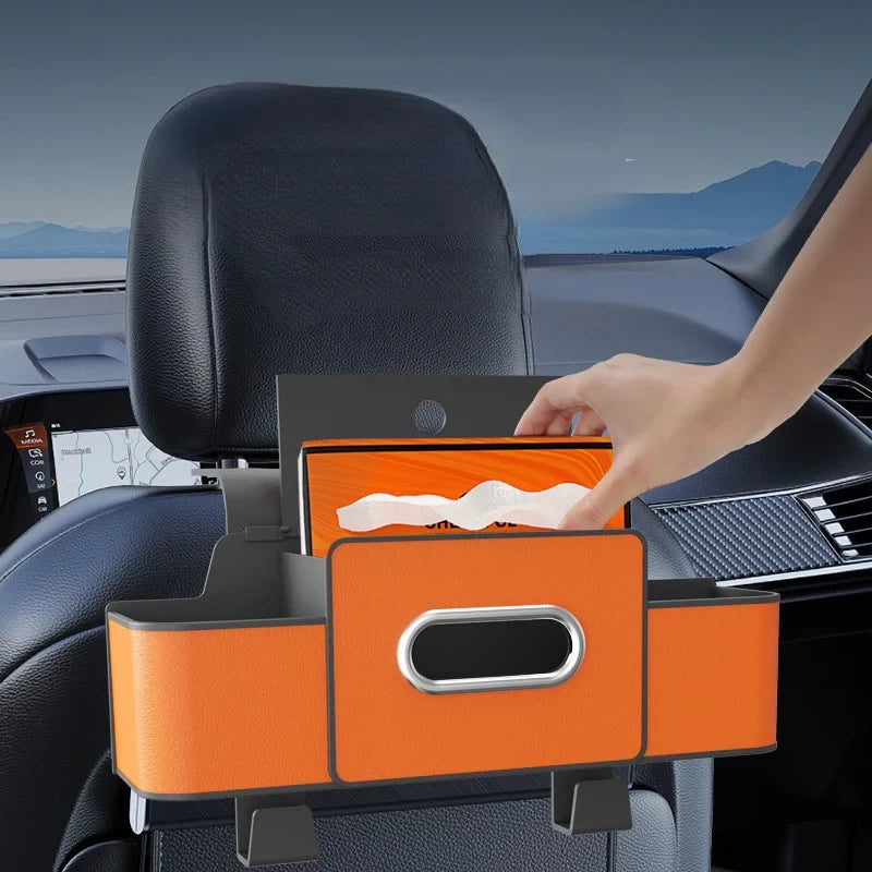 Space-Saving Car Back Seat Storage Box | Foldable Organizer for Car Essentials