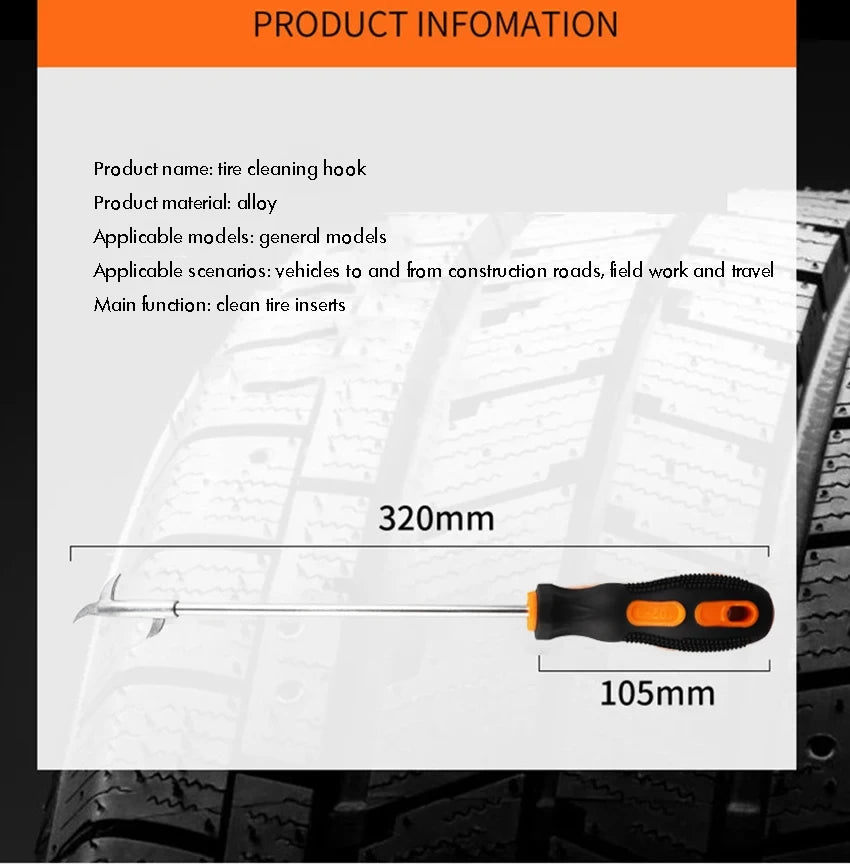 Car Tire Removal Stone Hook