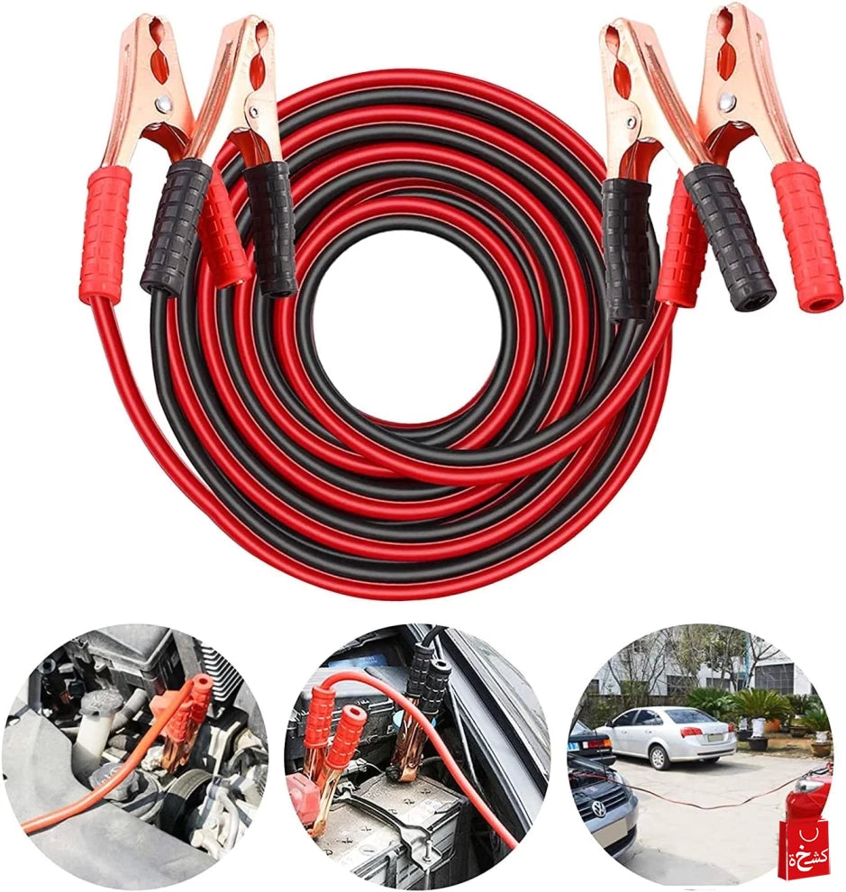 Car Battery Jumper Cable Red Positive, Black Negative 2000 AMP