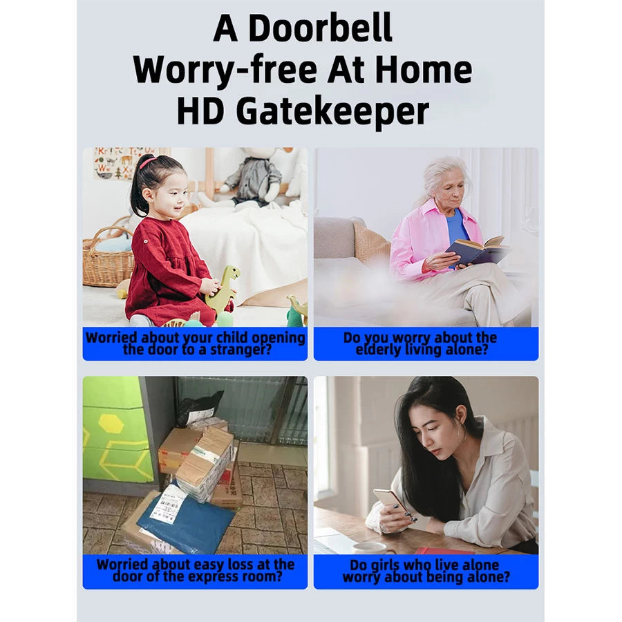 Smart Home Wireless Doorbell WiFi Waterproof-X9