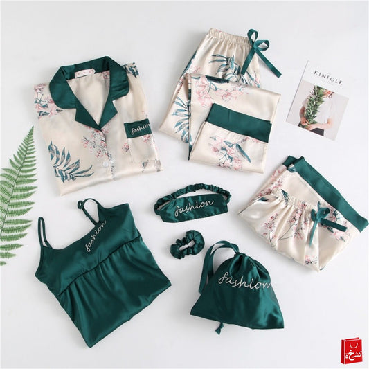 7 pieces sleepwear Green