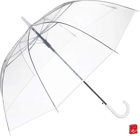 Automatic Transparent Long and Bold Handle Umbrella