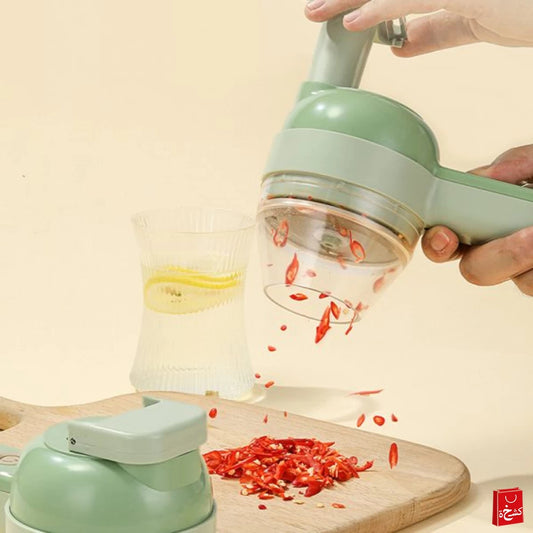 4 in 1 Electric Fruit Vegetable Slicer Chopper Cutting Machine Stainless Steel Blade