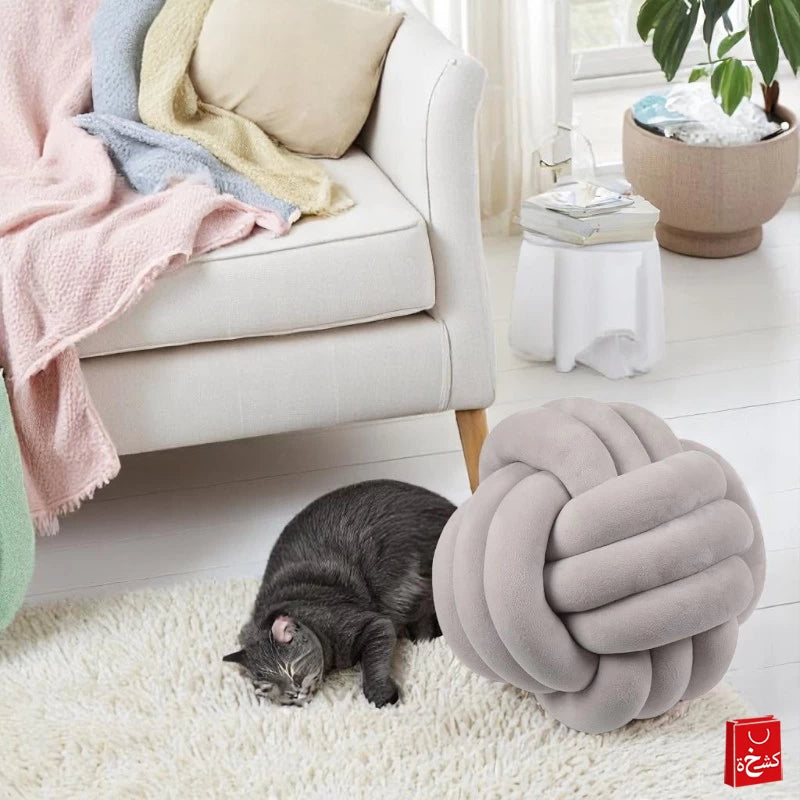 Braid Knot Pillow Tie Cushion for Sofa