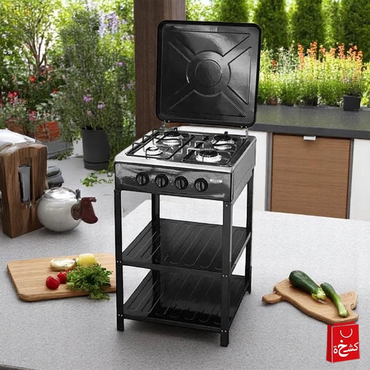 4-Burner Adjustable Tabletop Gas Stove | Compact & Powerful Cooking Solution