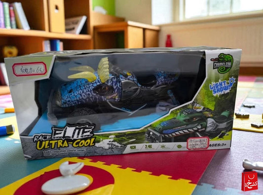 Spray Dinosaur Remote Control Car – Lights, Sounds & Realistic Steam Effect
