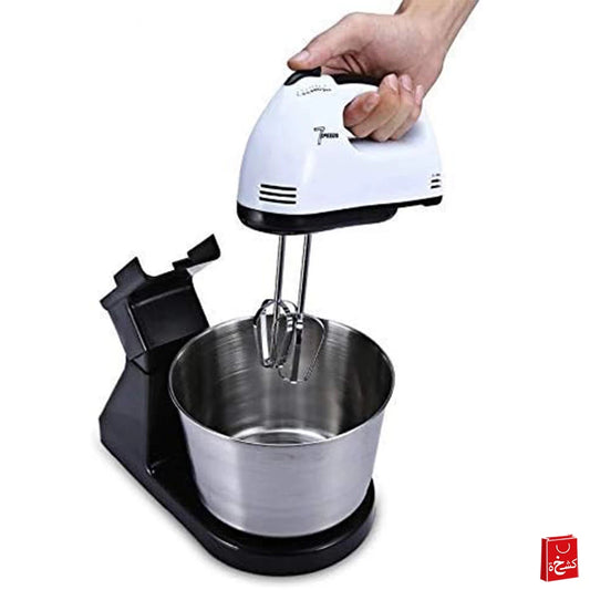 7-Speed Mixer Machine Electric Hand Whisk Egg Beater Baking Blender Mixing Bowl