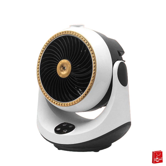 2-in-1 Electric Cooling and Heating Desktop Fan with Remote