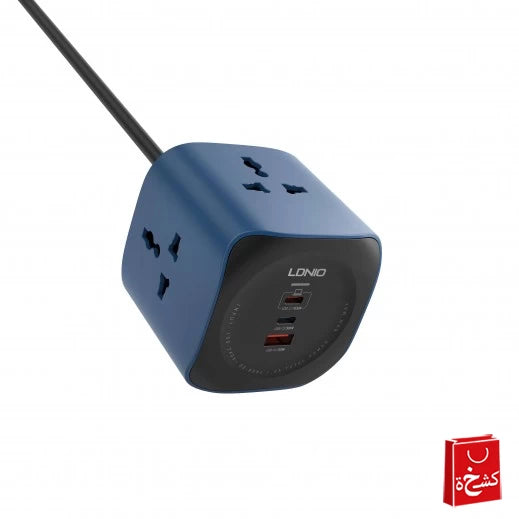 6 In 1 Power Socket Cube by LDNIO – Compact Charging Hub