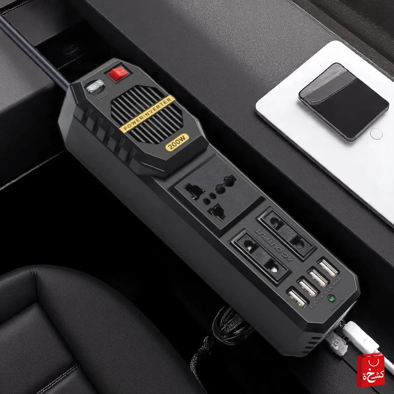 200W Car Power Inverter DC 12V to AC 220V 200W with 4 USB Port