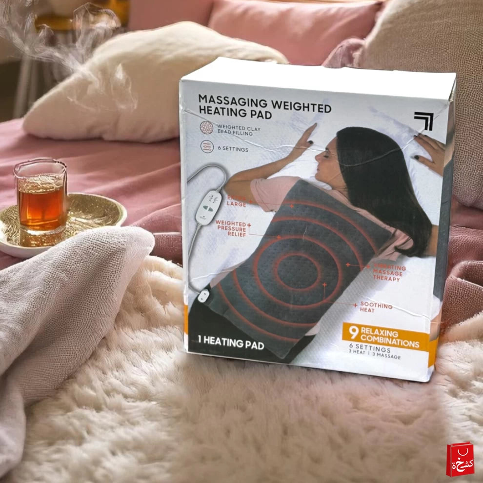 Calming Heat Wide Back Pain Massaging Pad 90 Degrees-Electric Pad