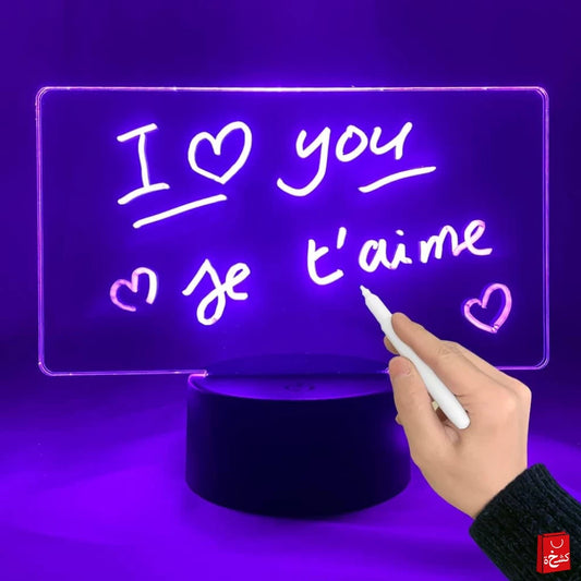 3D Night Light Erasable Writing Board