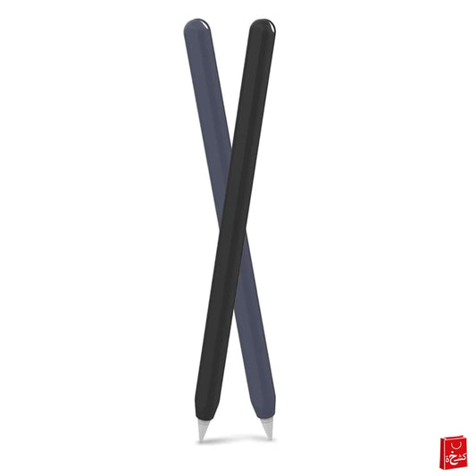 AhaStyle Silicone Apple Pencil Sleeve (2Pack) - Navy Blue/Light Blue