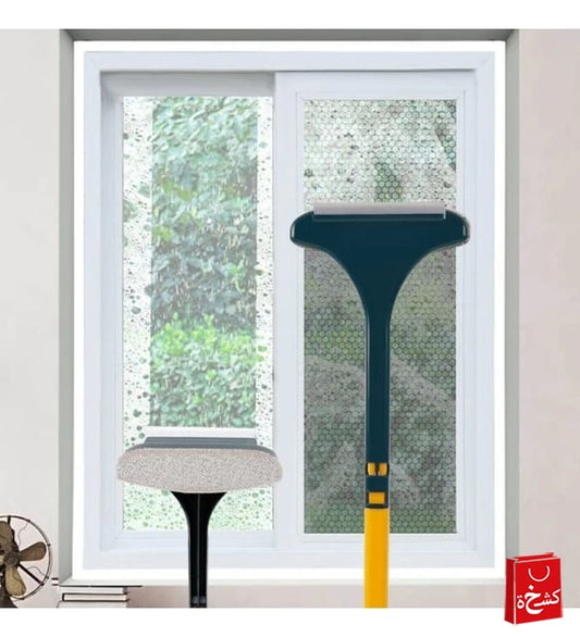2-in-1 Window Cleaning Tool | Squeegee & Dust Remover for Glass & Screens