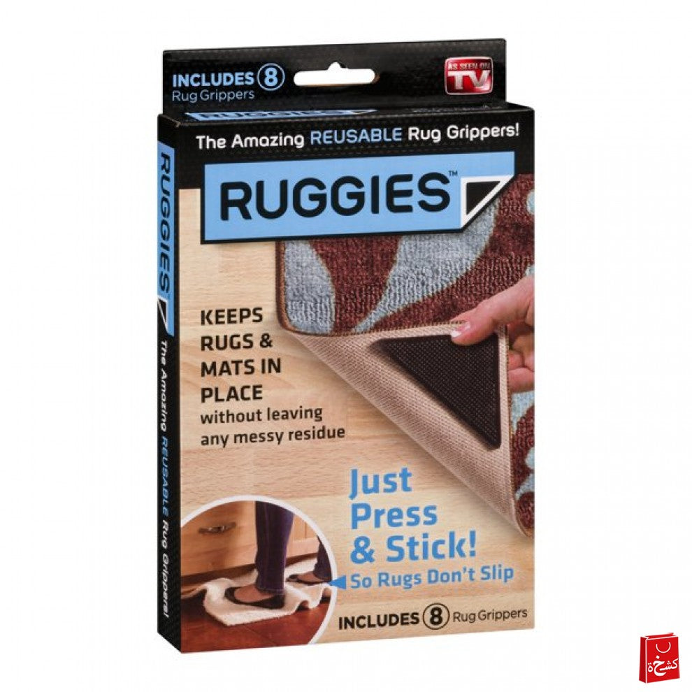As Seen On Tv Ruggies 4-Pack Non-Slip Rug And Mat Rubber Grip