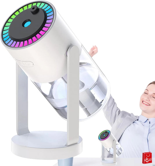 USB Humidifier with Starry Sky Projector & Timer – 6-8 Hours Auto-Off (White)