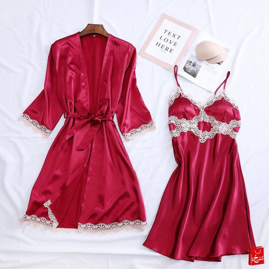 Women Short Sleeve Suspenders  red