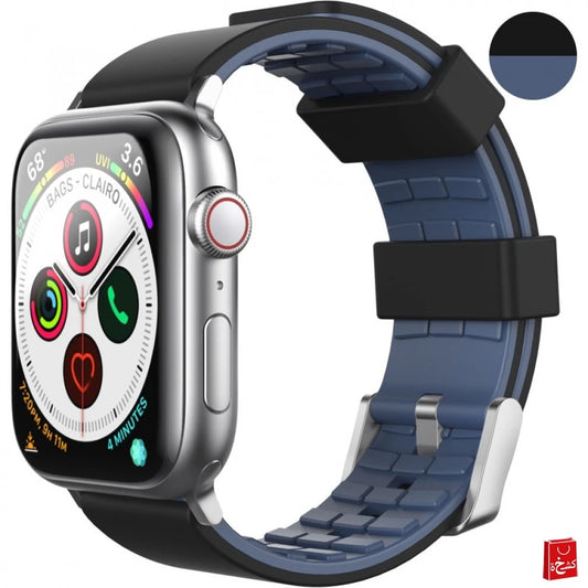 AhaStyle Band With DuoTone Design for Apple Watch 42/44mm-Black