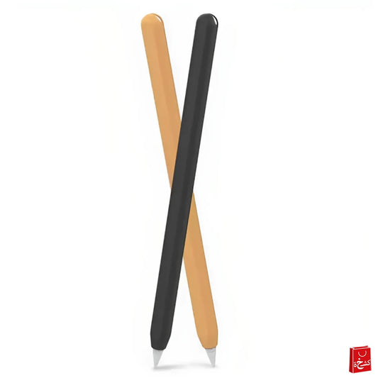 AhaStyle Silicone Apple Pencil Sleeve (2Pack) - Black/Orange