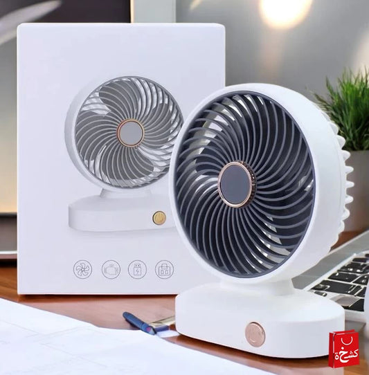 USB Rechargeable Desk Fan – Portable & Silent Cooling Anywhere!  ZB097