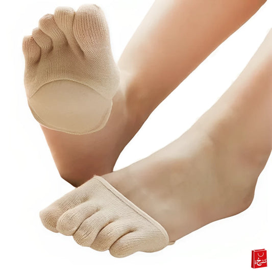 Women Breathable Half Toe Foot Invisible Liner Socks -Free Size