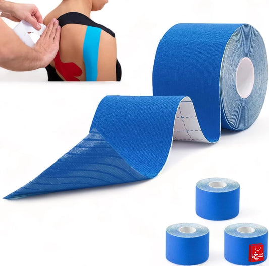 Sports Tape for Ankle, Knee Pain, Elbow & Shoulder Muscle, Uncut (Blue) 5 Meter