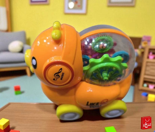 4-Wheel Cute Push-and-Go Friction Animal Car