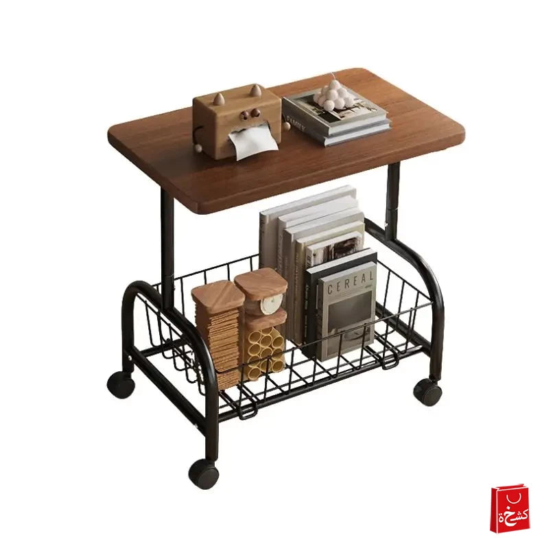 C-Shaped Rolling Side Table – Multi-Functional & Space-Saving 100 x 31 x 49 cm