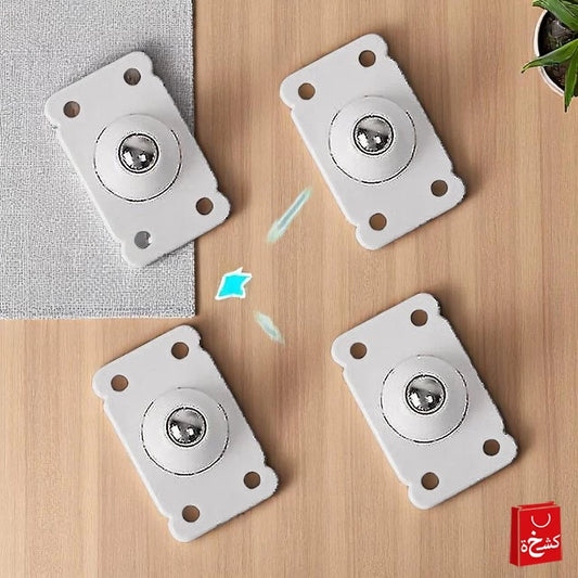 4 pcs Adhesive Swivel Casters Furniture Wheel-Upto 8kg