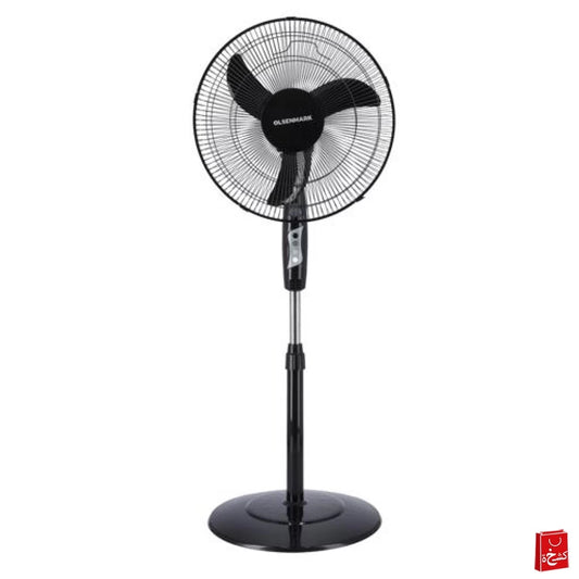Stand Fan, 16 Inch - Strong Fan Guard - 5 Leaf Blades - Powerful