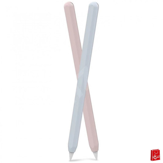 AhaStyle Silicone Apple Pencil Sleeve (2Pack) - Light Blue/Pink