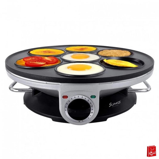 SUMO CREPE MAKER 1200W 7 HOLES- - WHITE & BLACK