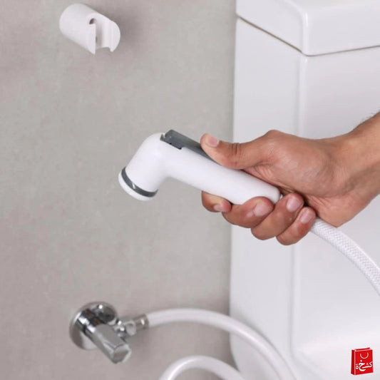 V.MAX MODI Bathroom Cleaning Set – White Shataf Faucet | Multi-Purpose ABS Sprayer
