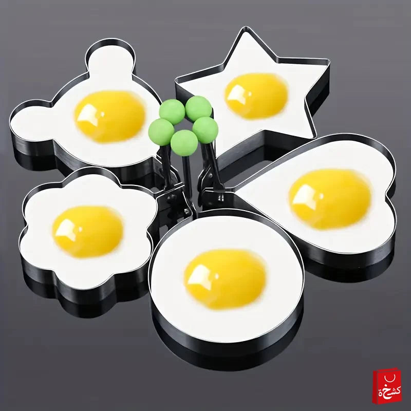 Stainless Steel Fried Egg Mold & 5 Different Shapes